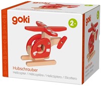 Goki helicóptero de juguete de madera rojo - madera FSC sostenible-2