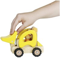 Goki Bulldozer de madera - Vehículo de juguete para niños - Construcción-2