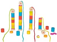 Goki juego educativo Little Caterpillar - juego de ensartar colorido para niños-2