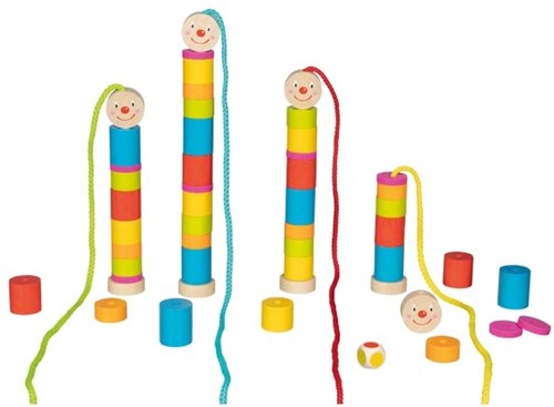 Goki juego educativo Little Caterpillar - juego de ensartar colorido para niños-2