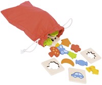 Goki juego táctil de madera memo - juguete educativo para motricidad-2
