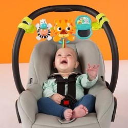 Bright Starts arco de actividades para bebé con luces y música para silla de coche