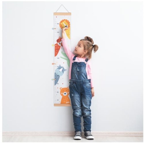 Goki medidor de altura - amigos animales para habitación infantil-2
