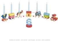 Goki tren de cumpleaños circo - tren de madera colorido para fiestas-2
