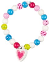 Goki set de cuentas de madera - juguete creativo colorido para niños-2