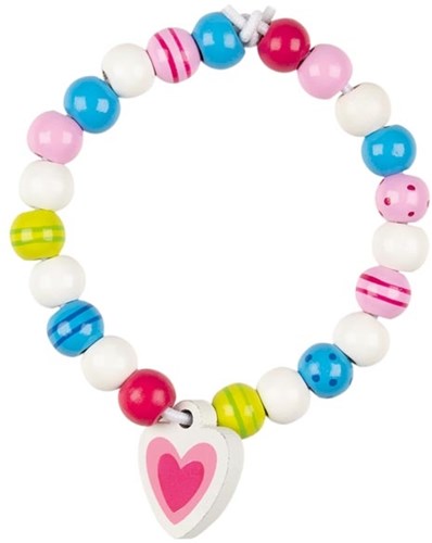 Goki set de cuentas de madera - juguete creativo colorido para niños-2