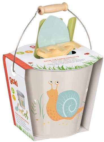 Goki set de herramientas de jardinería - Cubo y herramientas para niños-2