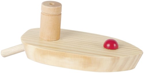 Goki barco de globo de madera juguete - diversión acuática colorida-2