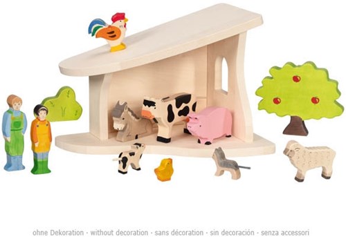 Holztiger belén granja de madera - juguete educativo Navidad-2