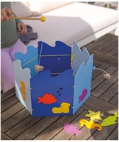 Goki Juego de pesca magnético juguete de madera juego de pesca 19 piezas-3