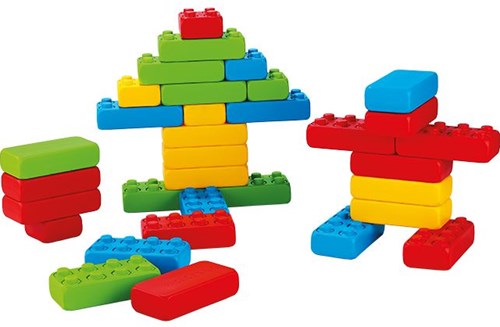 Marioinex set de bloques de construcción juguete 33 piezas - ladrillos coloridos-2