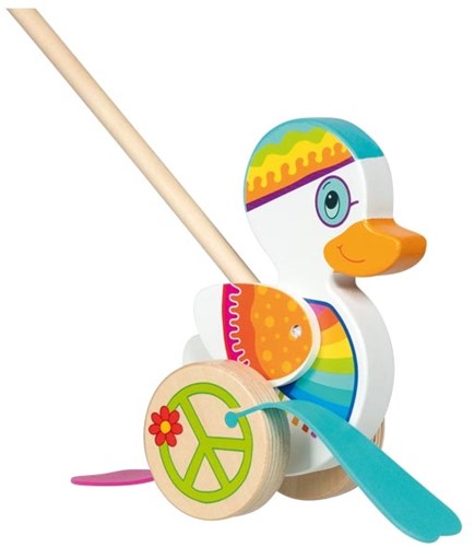 Goki pato de madera Enna para empujar - juguete andador-3