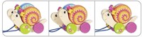 Goki juguete de madera animal de arrastre - Caracol para niños pequeños-3