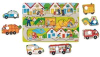 Goki puzzle de madera formas vida urbana - juguete educativo 7pzs-3