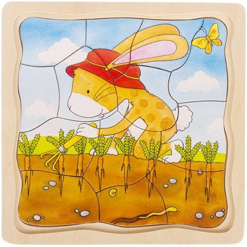Goki puzzle de madera huerto - juguete educativo 53 piezas-3