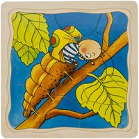 Goki puzzle de madera mariposa - puzzle educativo por capas 44 piezas-3