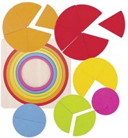Goki puzzle de madera círculo juguete educativo 21 piezas-3