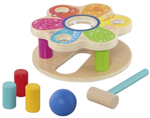 Goki banco de golpear de madera juguete - juego educativo de martillo-3