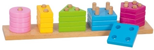 Goki puzzle de madera educativo formas y colores 20 piezas-2