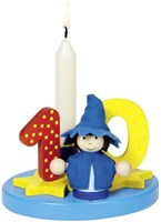 Goki set de velas cumpleaños niño - decoración de madera azul-3