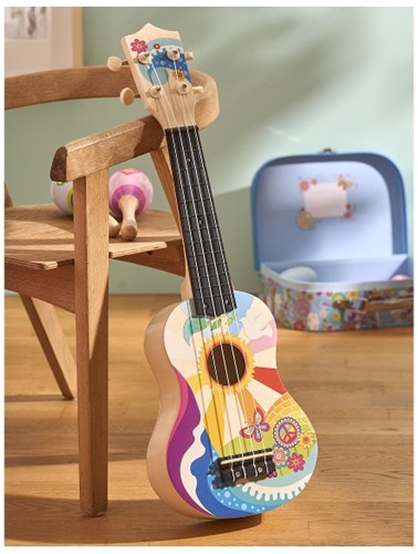 Goki ukelele instrumento musical de madera juguete para niños-3