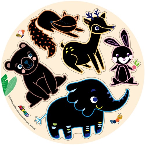 Avenir juego scratch animales de la jungla - juguete creativo para niños-2