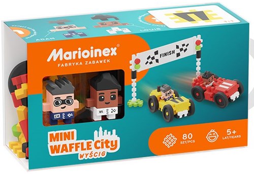 Marioinex bloques de construcción set de carreras - Mini Waffle - 80 piezas - juguete educativo