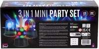 Party Time set de luces disco - Mini iluminación de fiesta 3 piezas - Multicolor-2