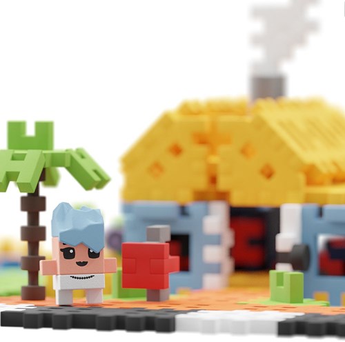 Marioinex set de construcción Mini Waffle casa 148 piezas juguete colorido-3