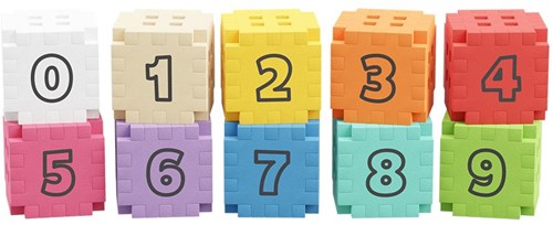 Marioinex juguete de construcción Mini Waffle Edu Math Cubes 60 piezas