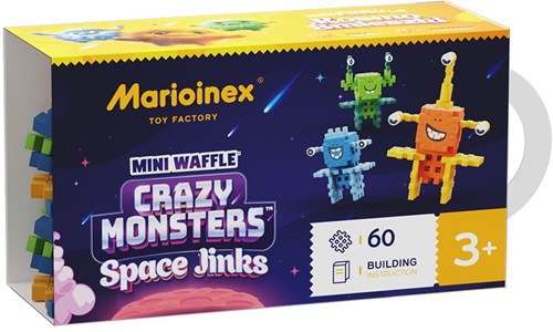 Marioinex set de construcción Mini Waffle Space Monsters 60 piezas juguete flexible-2