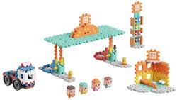 Marioinex set de construcción Mini Waffle City estación de servicio 148 piezas juguete