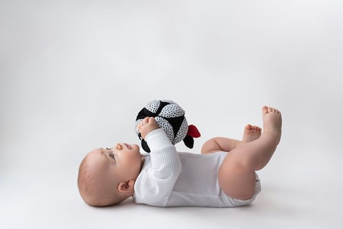 Mom's Care pelota Montessori para bebé con espejo juguete sensorial blanco-negro-3