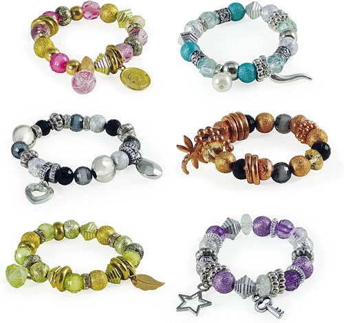 Buki pulseras con dijes y cuentas - juguete creativo para hacer bisutería