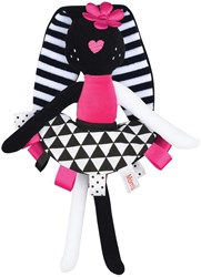 Mom's Care juguete sensorial de peluche conejo para bebés blanco-negro