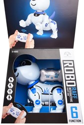 Gear2Play Robo Raff perro robot interactivo con ojos LED y acrobacias