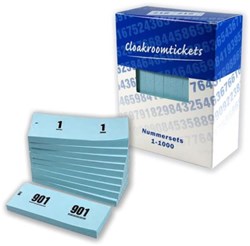 Doos garderobebloks nummerset blauw