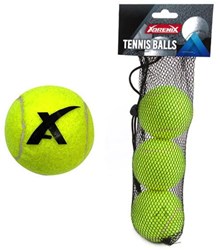 Pelotas de tenis con red reutilizable - amarillo - 3 unidades - juguete