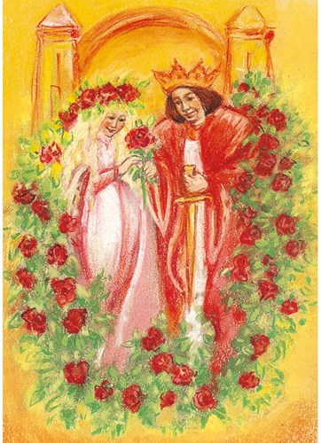 Mercurius tarjeta cuento de hadas La Bella Durmiente - tarjeta de felicitación para niños