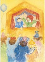Mercurius tarjeta teatro de marionetas - tarjeta creativa para niños