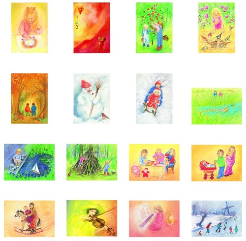 Mercurius cartas juegos y fiestas infantiles - set de 16 cartas de juego