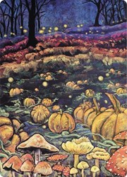 Kapitein Kalk tarjeta Campo de Calabazas - set de 5 tarjetas artísticas pizarra