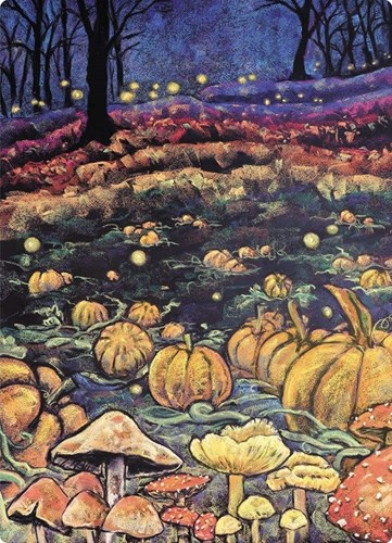 Kapitein Kalk póster dibujo pizarra campo de calabazas A4 arte niños