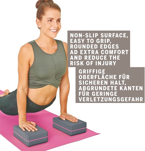 Schildkröt bloque de yoga gris - accesorio fitness para yoga y pilates-3