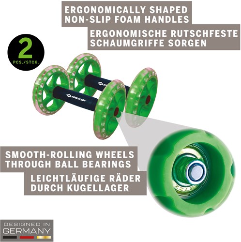 Schildkröt fitness Dual Roller core trainer - rueda abdominal para casa-2