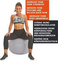 Schildkröt pelota de gimnasia fitness 75cm - pelota de yoga anti-explosión-3