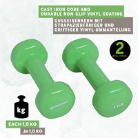 Schildkröt mancuernas fitness set 2x1kg - pesas vinilo entrenamiento casa-2