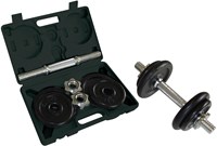 Schildkröt set de pesas fitness mancuernas en práctico maletín