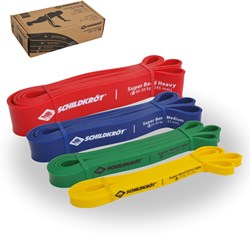 Schildkröt bandas de resistencia fitness set de 4 super bandas elásticas
