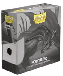 Caja de almacenamiento de cartas Asmodee FORTRESS 2 cajones verticales blanca TCG